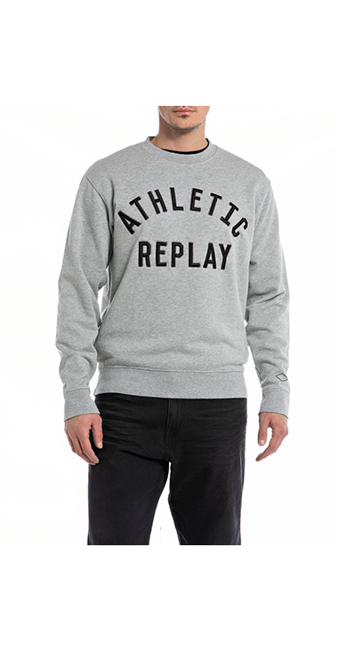 Athleticプリント クルーネックスウェットシャツ｜REPLAY リプレイ公式 