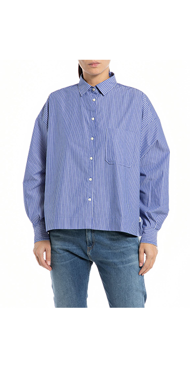 ブルーストライプ ポプリンシャツ｜REPLAY リプレイ公式通販サイト