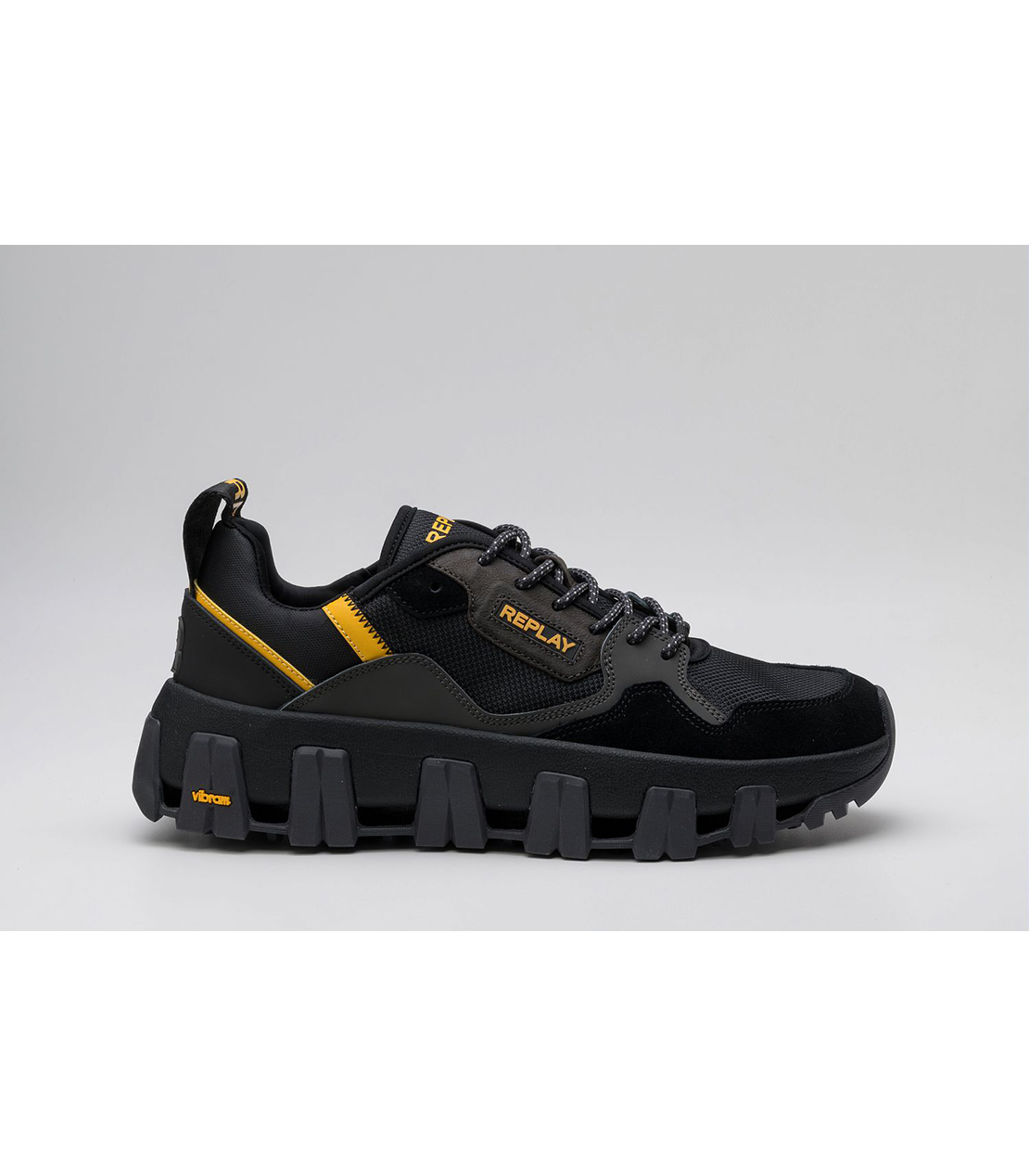 レザー＆メッシュ Vibramソールスニーカー｜REPLAY リプレイ公式通販サイト