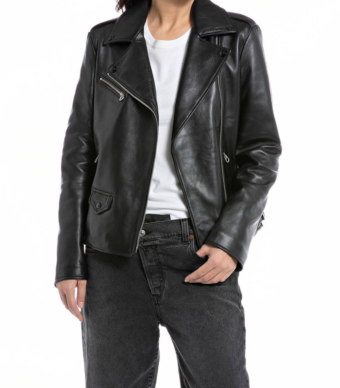 ラムレザーライダースジャケット｜REPLAY リプレイ公式通販サイト 