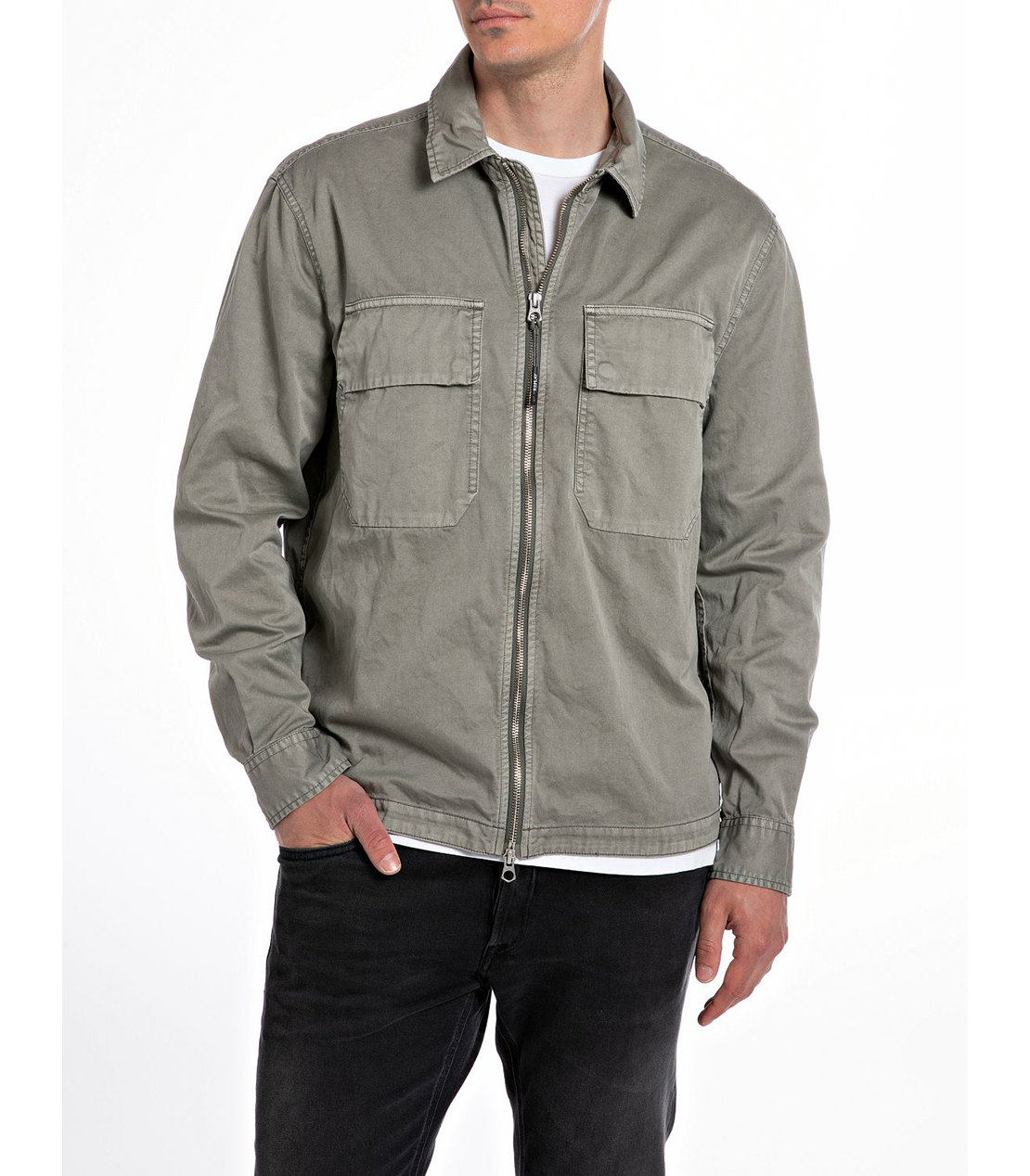 リプレイ メンズ シャツ トップス Replay LW Overshirt Sn32