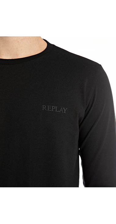 REPLAYロゴ ストレッチジャージーロンT｜REPLAY リプレイ公式通販サイト