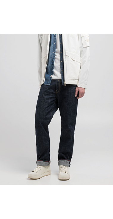Jeans リジェットデニム ワイドパンツ ジーンズ きれいめにもハマる ブラックワイドリジットデニム メンズ レディース Evo Revo