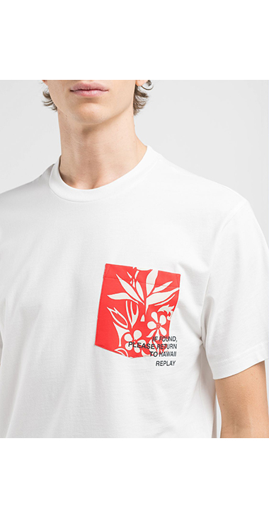コットンジャ－ジーポケットプリントTシャツ｜REPLAY リプレイ公式 