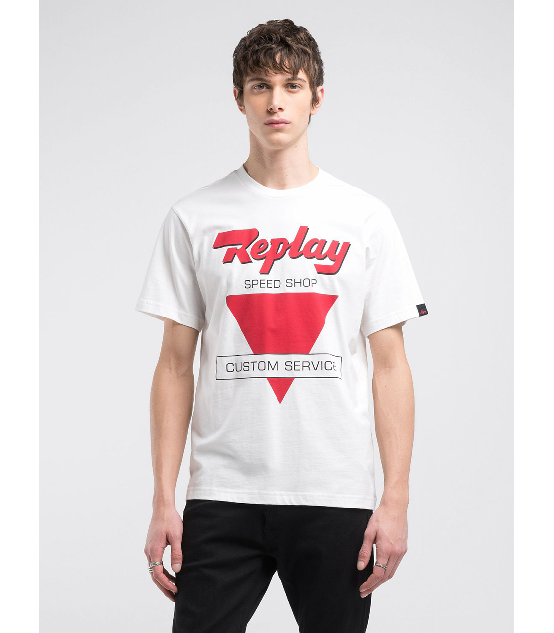 コットンジャ－ジーバイカープリントTシャツ｜REPLAY リプレイ公式 