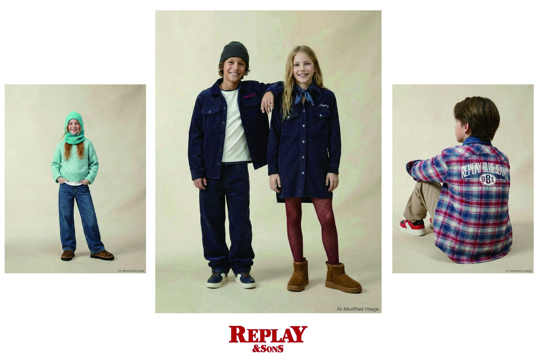 REPLAY KIDS 2026年秋冬コレクション、阪急うめだ本店に集結
